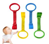 Playing Up Rings - Dangling Grip Handles, Playpens Training Accessory, Comfortable Hand Holds, Lightweight Support Aid | Designed for Crib Playpen Standing Practice and Assisted Balance Movement