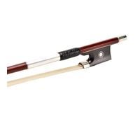 Playing Violin Bow Brazilian Suaeda Violin Bow Brass Horsetail Hair Round 3/4 Accessories(Silver,1/2)