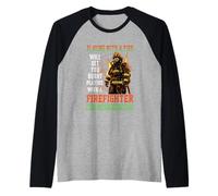 Playing with A Firefighter Will Get You Wet Fireman Raglan Baseball Tee