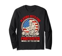 Playing with Fire Will Get You Burnt Firefighter Rescue Long Sleeve T-Shirt