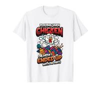 Playing Yarn Chicken Funny Knitting Crochet Yarn T-Shirt