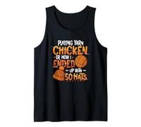 Playing Yarn Chicken Funny Knitting Crochet Yarn Tank Top