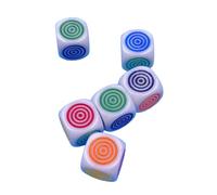 Playings Square Block Circle-shape Party Family Toy Dices Small Colorful Acrylic Six Sided Cubes with Dots Table Board Game