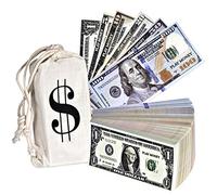 Playkidiz Dollar Prop Money - Fake Money for Advertising, Pranks, Birthday Party and Play Board Games - Pretend Money For Kids Learning and Playing.
