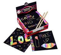 Playkidiz Magic Scratch Art for Kids - 100 Black Scratch Sheets With 2 Stylus Tools - Craft Kits For Kids Create Colourful Rainbow Cards, Pictures & Other Art Without Ink - Arts And Crafts For Kids