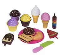 Playkidz Pretend Pastry Food, Pretend Play Set Toy Food, Educational Fun Little Pastries for Childrens Play Kitchen, Assortment of Fake Cookies, Cupcakes, Ice Cream etc.