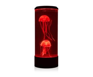 Playlearn 39cm LED Jellyfish Light Lamp - Floating Jellyfish Lava Lamp Aquarium with USB Power, Auto-Off & Quiet Motor - Calming Sensory Mood Décor for Home