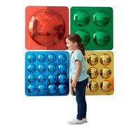 Playlearn 4 Pcs Coloured Assorted Sensory Wall Mirror for Wall-Indoor Panel Convex Bubble Mirror Sensory Room Equipment for Visual Play And Exploration Indoor Dome