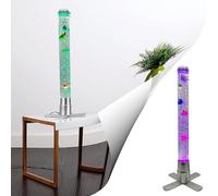 Playlearn 60cm Sensory Colour Changing Bubble Tube Light, Floor Standing Tube Lamp Calming Mood Lights with Vibrant Floating Fish Sensory Home, Kid's Room Décor Lamp