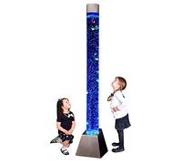 Playlearn Bubble Tube - Extra Large (183cm / 6ft) Bubble Lamp incl 15 fish, balls, LED colour changing lights