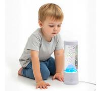 Playlearn Colour-Changing Snow Lamp - LED Mood Light with Mesmerising Rising Snow Effect, Dual Power Options Decorative Night Light for Bedrooms, Sensory Rooms, Relaxation Spaces & Home Décor