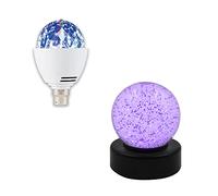 Playlearn Disco Stage Light Bulb with B22 Bayonet Cap & Light-Up Glitter Ball Snow Globe. 2 Piece Light Up Sensory Kit