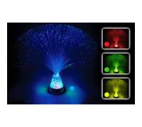 Playlearn Fibre Optic Colour Changing Lamp, Crystal Filled Base - 4 Colours Battery Operated, For Kids, Adults - 13 Inch Mood Novelty Lamp Bedroom or Table Decoration