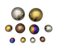 Playlearn Metallic Reflective Balls x 10 Sensory Exploration Set & Creative Learning, Premium Stainless Steel Balls for Hand-Eye Coordination and Curiosity Various Sizes.