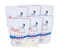 Playlearn Original Pure Soap Flakes for Laundry - No Allergens, Fragrance-Free, 6-Pack, Washing Machine Safe, Vegan Friendly Laundry Solution