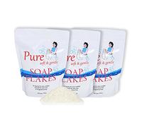 Playlearn Original Pure Soap Flakes for Laundry - Pack of 3 Fragrance-Free for Washing Machine, Vegan Friendly, No Allergens, Clothes Washing