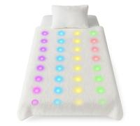 Playlearn Plush LED Sensory Blanket - Soft Color-Changing Light-Up Throw for Calming Play, Relaxation & Focus - Machine Washable, Portable LED Design, 125x90cm - Suitable for All Ages
