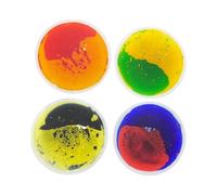 Playlearn Round Liquid Floor Sensory Tiles Set of 4-30cm, Vibrant Colours in Motion for Engaging Play