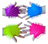 Playlearn Sensory Spiky Gloves Toys Age 2+ for Autism,ADHD,ADD,OCD-Pack of 4 Silicon Soft Stretchy Spiky Sensory Gloves for Kids and Adults-Tactile Glove Sensory for Reducing Anxiety & Stress