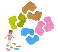Playlearn Textured Sensory Feet - Set of 8 | Tactile Floor Mats for Sensory Circuits & Classroom Activities | Foot-Shaped Sensory Mats for Tactile Exploration, Nursery & SEN