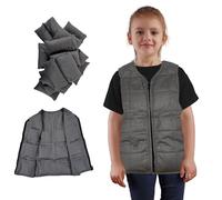 Playlearn Weighted Vest - Adjustable Sensory Compression Vest with 12 Pockets & Weights - Deep Pressure Comfort for ADHD, SPD, Autism - Secure Fit for Focus & Calm (Large Size)