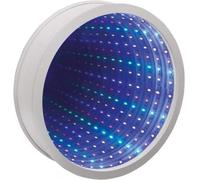 Playlearn White Infinity Mirror | Light Up Sensory White Mirror 25cm Multi-Colour 42-LED