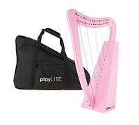 playLITE 15 String Harp for Beginners with Carry Bag Pink