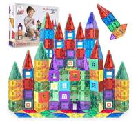 100 3D Magnetic Blocks Set For Kids - Learn Shapes, Colors, & Alphabets