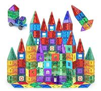 Playmags 150 Piece Mega Set: Now with Stronger Magnets, Sturdy, Super Durable with Vivid Clear Color Tiles. 18 Piece Clickins Accessories to...