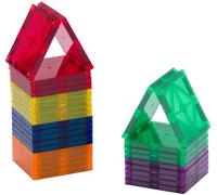 Playmags 30 Pcs Magnetic Tiles Squares Set: Stronger, Sturdy, & Super Durable