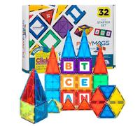 Playmags 38 Pcs Colorful Stronger Magnet Tiles Set - Unique Award-Winning Magnetic Building Tiles for Kids - Educational Building Toys for Children - STEM Magnetic Tiles For Kids