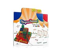 Playmags Building Board for Kids - Strong Magnets Starting Building Plate or Other Magnetic Tiles - Great Add on to Any Magnetic Tile Toy - Only 1 Board Included - Colors May Vary