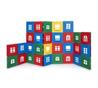 Playmags Magnetic Window Clickins 60Pc Super Strong Clear Color Tiles