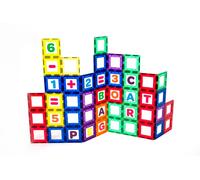 Playmags Super Durable Building 80 Piece Set - Magnet Tiles Compatible