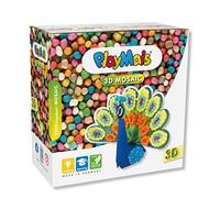 PlayMais Creative Set 3D Mosaic Peacock – 2,300+ Pieces, 3D Templates, Age 3+, Natural Toy