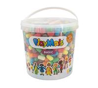 PlayMais Basic 1000 Craft kit for Kids from 3 Years | Bucket Filled with 1000 Colored for Crafting | Natural Toy | stimulates Creativity & Motor Skills for Girls & Boys