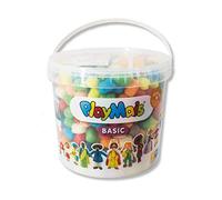 PlayMais BASIC 500 craft kit for kids from 3 years | bucket filled with 500 colored for crafting | natural toy | stimulates creativity & motor skills for girls & boys
