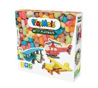 PlayMais Basic My 1st Flight Craft Set for Children from 3 Years I Motor Skills Toy with 650 Pieces, Accessories and Instructions I Natural Toy I Promotes Creativity and Fine Motor Skills