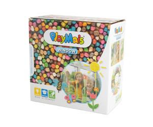 PlayMais WINDOW Frühling/Sommer Fensterbilder-Set für Kinder ab 3 Jahren I Motor