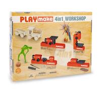 PLAYmake 4-in-1 Workshop - Children's Lathe, Jigsaw, Sander & Drill Modelling