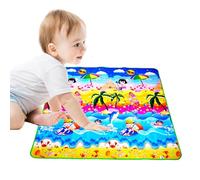 Playmat - Foam Play Mat for,Crawling Play Mat for Floor, 71x79 Inch Large Educational Tummy Time Area Rug, Foldable Non-Slip Super Soft Padded Playmat