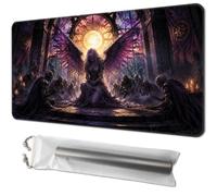 Playmat for MTG, 24 x 14 Inch Non-Slip TCG Mat, Dark Angel Sanctuary