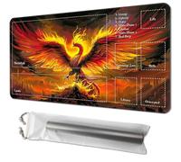 Playmat for MTG, Game Mat 24 x 14 inches, with Free Storage Bags, TCG and Board Game Mat for Cards, Ideal for Card Game Enthusiasts, Phoenix Rising