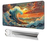 Playmat for MTG, Size 24 x 14 inches, Personalized TCG Card Game Mat for Magic The Gathering Players - Unique, Ideal for Card Game Enthusiasts, Sea Wave