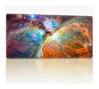 Playmat for MTG, TCG Card Playmat with Stitched Edges, 24 x 14 inches Commander Board Battle Game Mats Smooth Rubber Surface Mousepad Desk Mat, Galaxy Nebula