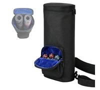 Playmat Tube Case for TCG/MTG - Holds 2 x 14"x24" Playmats, Playmat Storage Bag with Dice Holder & Accessories Pockets, Adjustable Strap & Support Panel for Card Games