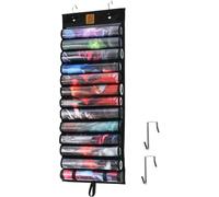 Playmat Tube Storage Bag, Hangable MTG Playmat Holder with 2 Hooks, Fits 12+1 Card Game Playmats with Transparent Plastic Slots, Portable Case for TCG/RPG Game Mat