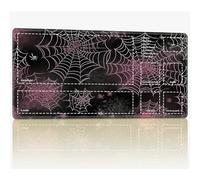 Playmat with Zones for MTG Magic The Gathering, 24 x 14 inches Stitched TCG Trading Card Play Mat Commander Board Game Mats Smooth Rubber Surface Battle Game Desk Mat, Pink Spider Web