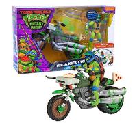 Giochi Preziosi, Ninja Turtles 2023 Chaos Mutant, Motorcycle with Combat Function and Leonardo Character Included, Compatible with All Basic Characters, for Children from 4 Years