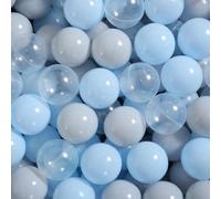 PlayMaty Play Ball Pit Balls - 2.16inches Phthalate&BPA Free Plastic Ocean Colour Balls for Playhouse Play Tent Playpen Pool Party Decoration Pack of 100 (Blue-Gray)